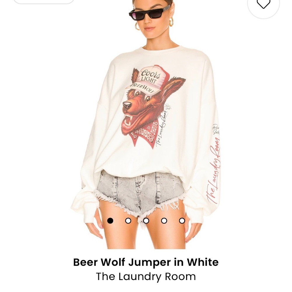 Beer Wolf Jumper in White
